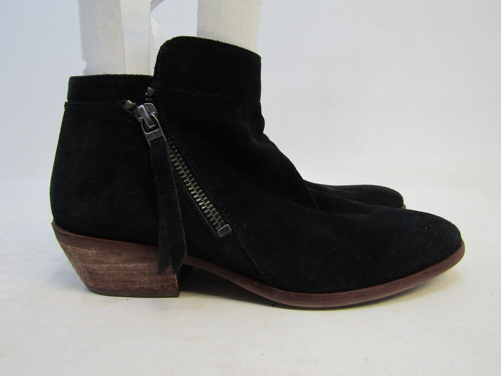 Sam Edelman Womens Size 7.5 M Black Suede Ankle Fashion Boots Bootie